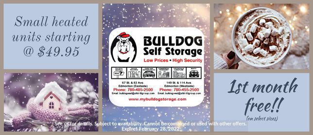 Bulldog Self Storage Winter 2021 Specials